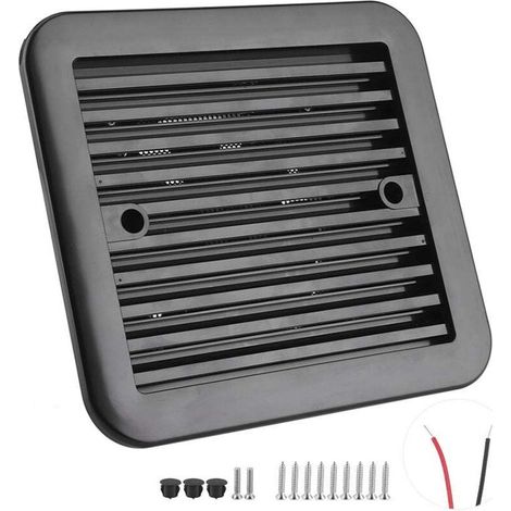 12V 4W Lüfter mit Klappen, seitlicher Einwegbelüftung, starkem Luftstrom, Luftauslass, Auto-Styling, Wohnmobilzubehör - Crezuo