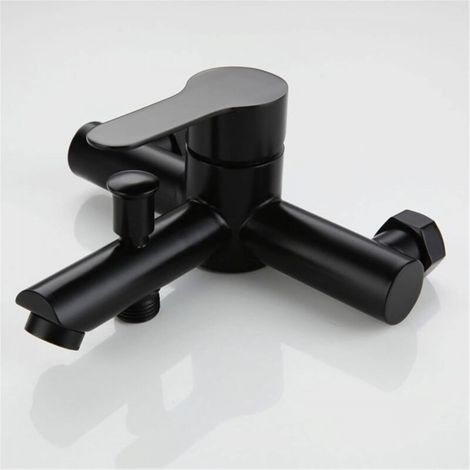 Robinet de douche mural en acier inoxydable 304, robinet de bain triple, mitigeur d'eau chaude et froide, robinet à buse (1/5)