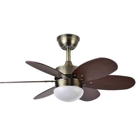 Ventilatore da soffitto Tatiana DC 110W Bianco Legno Scuro 3 Pale