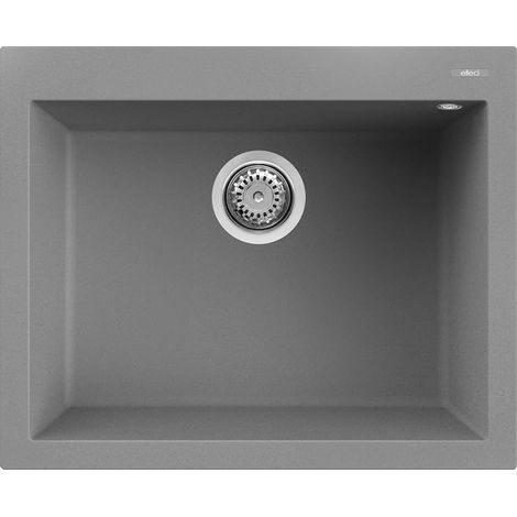 Lavello Elleci Incasso 1 vasca 61x50 Quadra 110 Metaltek Grigio Titanium LMQ11073