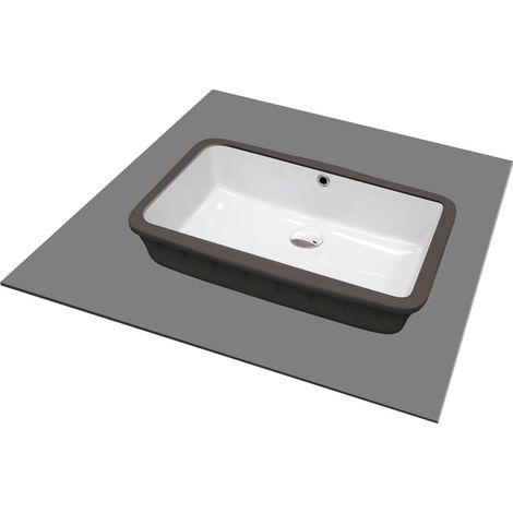 Lavabo sous plan en céramique blanc 50x30 cm - Varisto