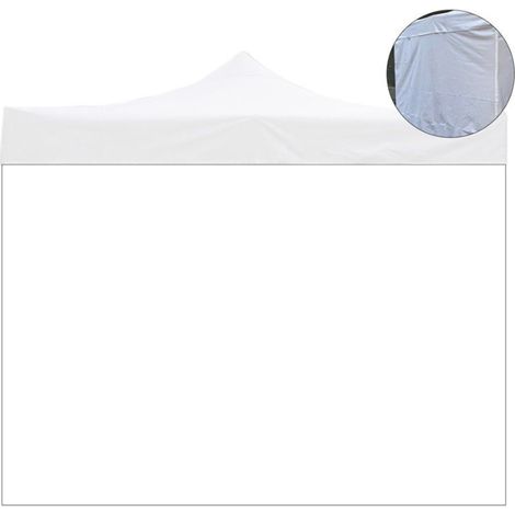 Tela lateral 2x2 m blanca impermeable repuesto para gazebo plegable 2x2 m (1/2)