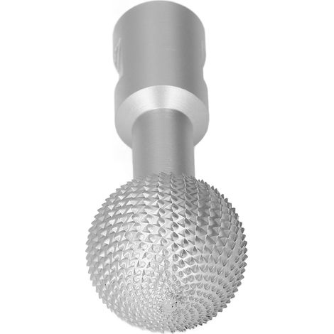 10-mm-Rotationsholzfeile aus Kugelhartmetall, verschleißfest, für 100-mm-Winkelschleifer, silberfarben, Schnitzmeißel (1/5)