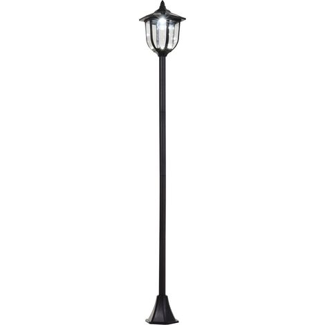 Solar Gartenleuchte Led Gartenlaterne Mit 30/60 Lumen, Kunststoff, Schwarz, Ø26,5 X H177 Cm
