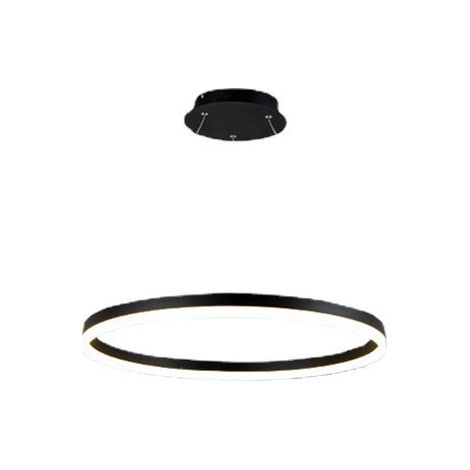 Lustre Trois Températures de Couleur Câble Réglable Lumières Suspension pour Cuisine Chambre Salon Noir 40cm (1/5)
