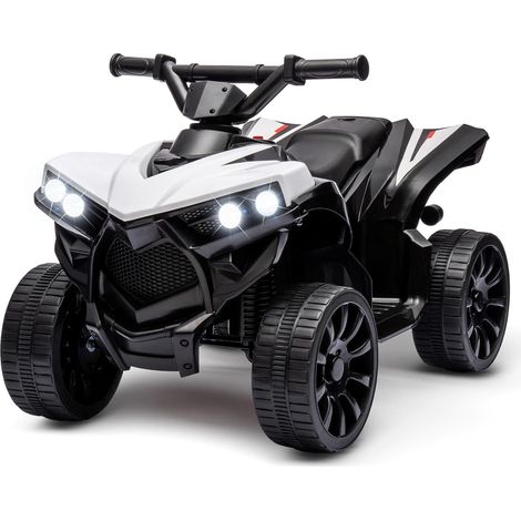 Quad électrique Enfant 6V, Voiture électrique Enfants, 70 x 42 x 45 Cm électrique Enfant de 3 à 5 Ans poignée et Selle Ergonomique,BLANC (1/5)