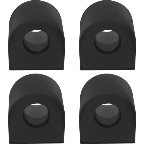 Set of 4 Rubber Fuel Tank Bearing Seals, Hole Diameter 11mm, Height 18mm, Length 24mm, Compatible with Simson S51 Motorcycle Fuel Tank, Black (1/5)