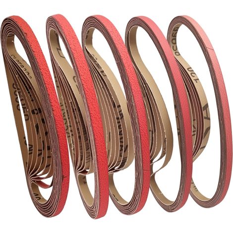 40 Pièces Bandes Abrasives 9 x 533 mm, Bande Ponceuse Grain 40/60/80/120, Corindon Zirconium, pour Ponceuse à Bande pour Métal Bois (1/5)