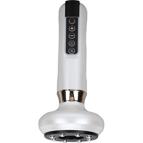 GuaSha électrique 12 niveaux d'aspiration, ventouses acier à pression négative, massage des méridiens, appareil blanc (1/5)