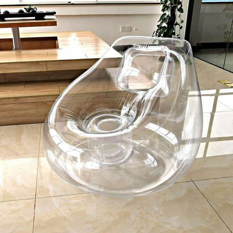 Canapé gonflable transparent pour la maison, le bureau, l'extérieur, les voyages, le camping, les pique-niques, la piscine,1 pièce (1/5)