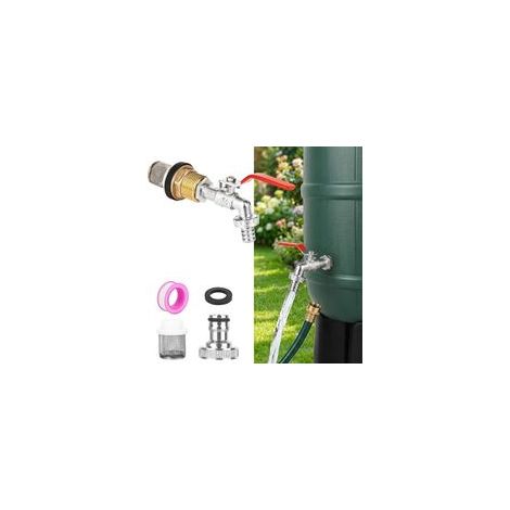 3/4"-Gartenarmatur aus Messing – frostbeständig – mit Schlauchanschlüssen und Dichtungsband – für Garten, Waschmaschine, Wassertank und Zisterne (1/5)