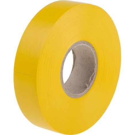 Ruban isolant RS PRO en PVC Jaune 33m x 19mm x 0.13mm ( Prix pour 1 )