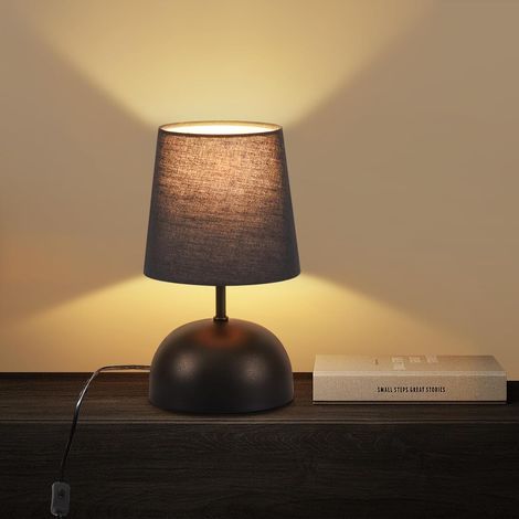 ZMH Lampe de Table Chambre Lampe de Table Noir - Lampe de Chevet Lampe de Chevet Design Moderne Salon E14 Lampe de Nuit de Salon pour Chambre d'enfant Étude Hôtel (1/5)