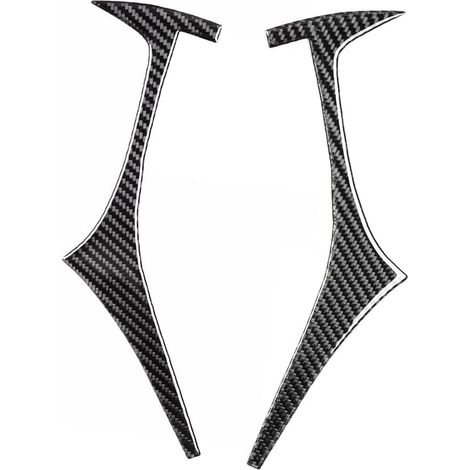 Couvercle de feu arrière, 2 pièces de sourcils de feu arrière de voiture, couvertures de sourcils compatibles avec Model Y Model 3, finition aspect fibre de carbone (1/5)