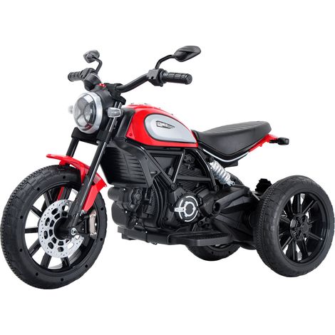 Moto Elettrica per Bambini Licenza Ufficiale Ducati Scrambler 12V 3,5Ah Rosso