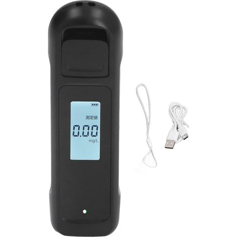 Éthylomètre USB Rechargeable, Écran LCD Précis 0-0.19%BAC, Testeur Alcool pour Usage Domestique et Hospitalier (1/5)
