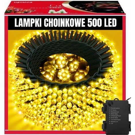 Extralink lampki światełka choinkowe 500led zewnętrzne wewnętrzne białe ciepłe 35m