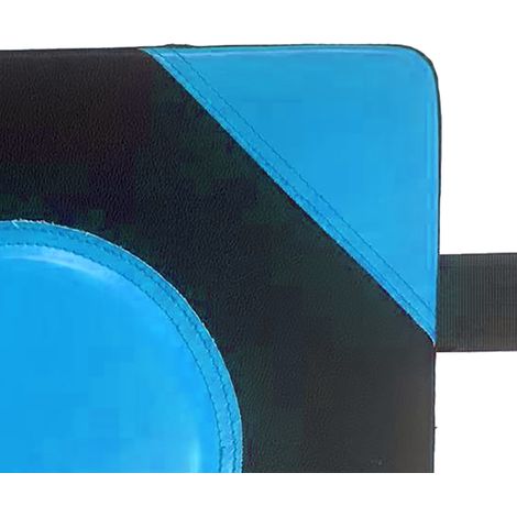 Dicke, höhenverstellbare, an der Wand montierte Boxmatte für Männer und Frauen, blau.