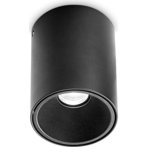 Ideal Lux NITRO Downlight monté en surface ronde LED intégré noir mat 2350Lm 3000K