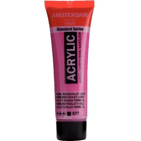 Peinture acrylique - Amsterdam - Standard - 20 Ml - Viola Permanente Rossastro Chiaro - Mixte (1/2)