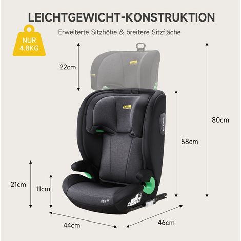 Siège auto enfant i-Size R129 ISOFIX 3,5-12 ans noir (1/5)