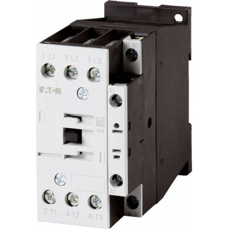 Eaton Contattore di potenza, 3 poli, 380 V 400 V 18,5 kW, 1 S, RDC 24: 24 - 27 V DC, Azionamento CC, morsetti a vite, 112442 (1/3)