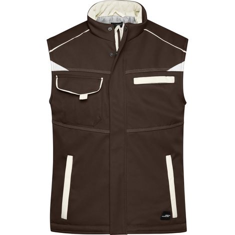 James & Nicholson Softshellweste mit warmem Innenfutter JN854 Gr. 3XL brown/stone (1/5)