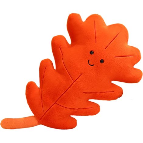 Almohada de felpa suave de hoja roja, juguete de peluche de animal de hoja roja, juguete de peluche de hoja roja, decoración del hogar, perfecto para cumpleaños y vacaciones con su ser querido, 16 pul