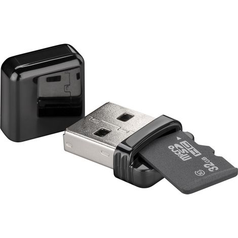 Goobay 38656 lector de tarjeta USB Negro (1/2)