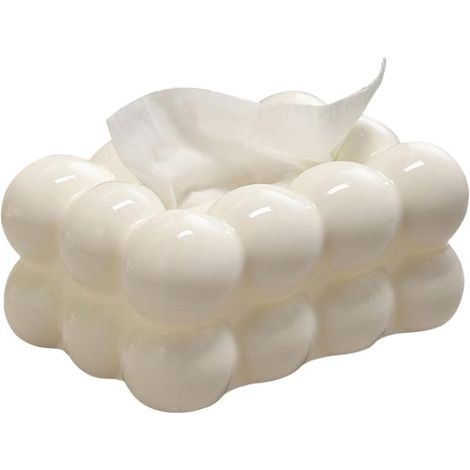 Porta fazzoletti, organizer per carta, decorazione per la stanza, design creativo, misura universale, bianco (1/5)