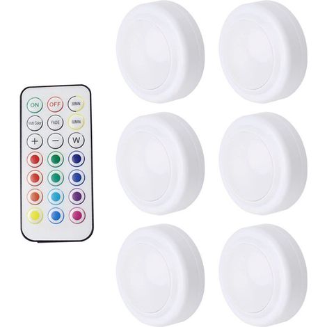 Lot de 6 projecteurs LED (13 températures de couleur) — Luminaires adaptés au montage encastré et en saillie (double fonction) — Intensité variable, design ultra-mince (1/5)