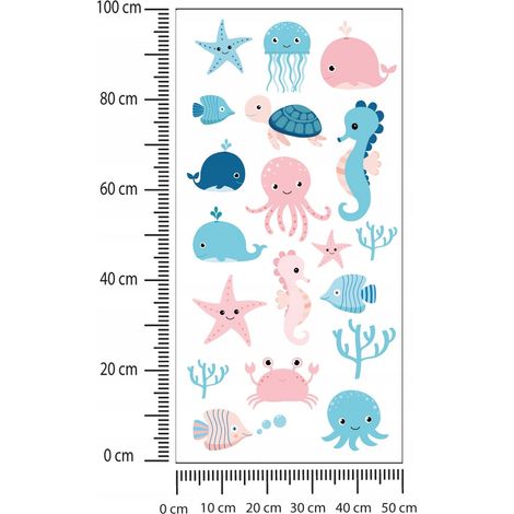 Adesivi per bambini Animali marini 50x100cm (1/2)