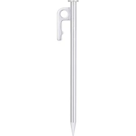 12 Pack Tent Pegs for Tents, Gazebos, Awnings, Steel Hooks for Hard Floors, 20 cm, Silver (1/5)