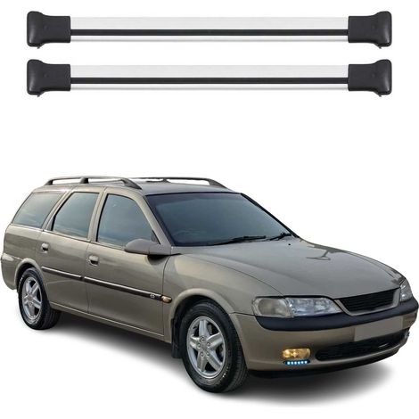OMAC Aluminium Dachträger Querträger für Opel Vectra B Kombi 1995-2002 – Max. 75 kg – 2 Stangen Silber (1/5)
