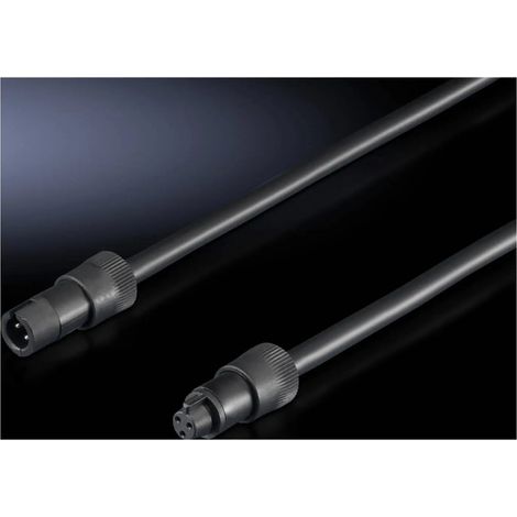 [NEUWERTIG] B-Ware Rittal Verbindungskabel Leitung Led Kabel Schwarz Durchgangsverdrahtung 600 Mm