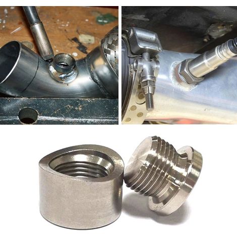 Écrou en acier inoxydable pour sonde lambda, M18 x 15, fabriqué en acier inoxydable, pour l'installation, la maintenance et l'utilisation pratique.-AquaForge (1/5)