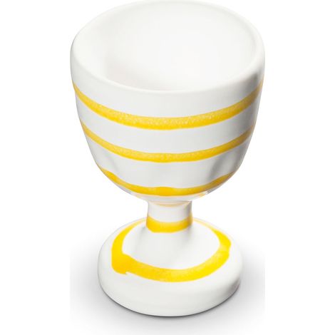 Gmundner Keramik Gelbgeflammt, Eierbecher (H: 7,5 cm)