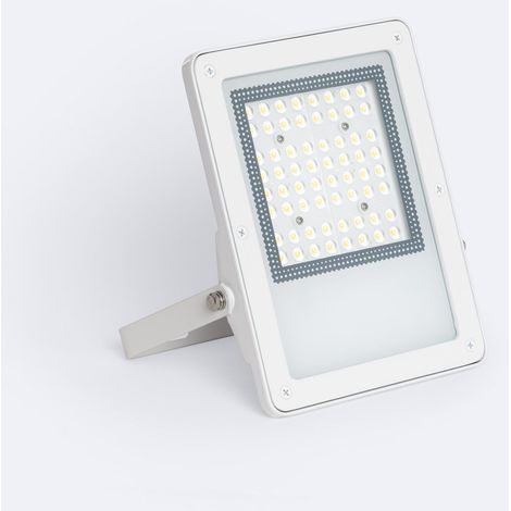 LED Fluter 50W Dimmbar 0-10V 170 lm/W IP65 ELEGANCE Slim PRO Weiss 3000K Asymmetrisch 80ºx155º Warmweiß (1/3)