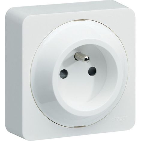 Hager – Prise de courant complète 2P+T – Mode de pose encastré – Indice de protection IP20 – Intensité 16A – Pour installation électrique (1/3)