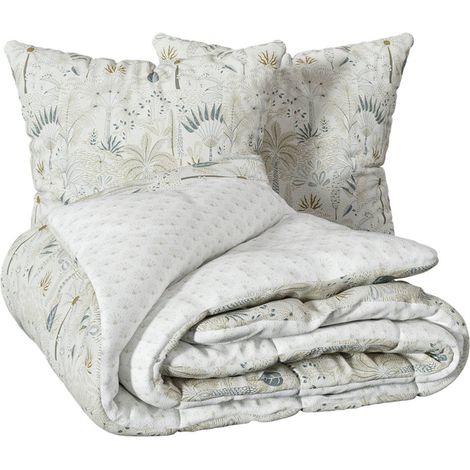 Parure De Lit Imprimée Sonie 240x220 Blanc Atmosphera (1/2)