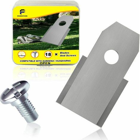 30 Ersatzmesser aus Edelstahl, kompatibel mit Rasenmähern von Husqvarna, Gardena, McCulloch, Rob, Flymo, Yardforce, Matrix, Grizzly und Brast – inklusive Schrauben (1/4)