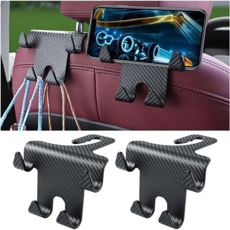 2 Pièces Crochets De Siège De Voiture, Crochet Pour Appuie-Tête De Voiture Universels, Crochets D'Appui-Tête De Siège, Pour Suspendre Des Vêtements, Des Sacs À Main Et Des Sacs À Provisions