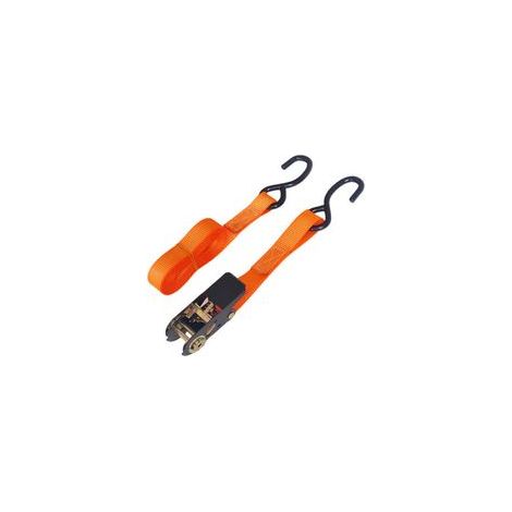 SANGLE D'ARRIMAGE AVEC TENDEUR A CLIQUET 800 kg - 25 mm x 5 m - 2 pcs