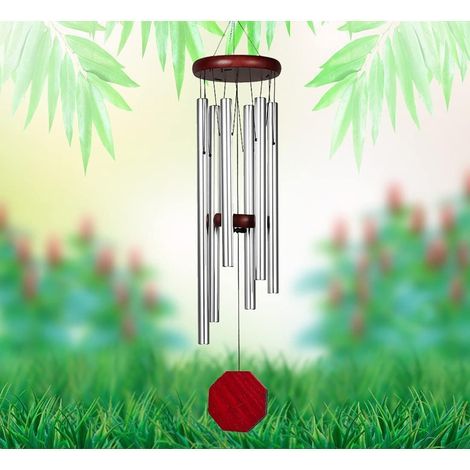 Wind Chime with Soothing and Relaxing Sound, 6 Aluminum Tubes, Outdoor Wind Chimes for Home, Garden, Yard, Balcony, Indoor Decoration (1/5)