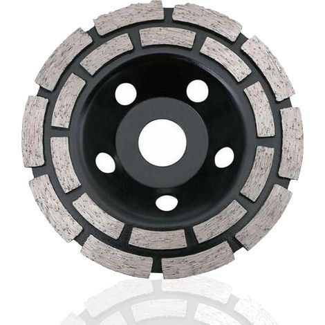 Disque Diamant, Diamant à Meuler Béton 230 x 22,2 mm Double Rangée, Meule Diamantée Universelle pour Poncer Béton, Pierre, Granit Chape, Maçonnerie, Usage Universel (1/4)