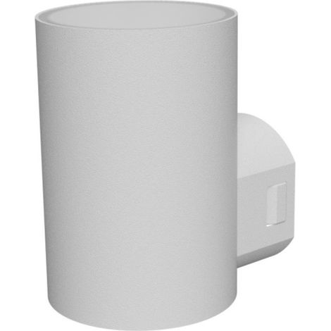 Applique moderno lampadari bartalini idor r1 led ip65 termoplastico monoemissione, finitura metallo bianco