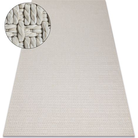 Carpet ORIGI 3561 cream - flat-woven SISAL string beige 136x190 cm