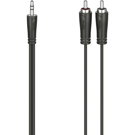 Câble de raccordement Hama 00205112 Jack / Cinch-RCA audio [2x Cinch-RCA mâle - 1x Jack mâle 3.5 mm] (1/3)