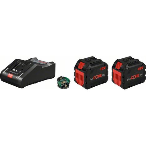 Bosch Akku Starter-Set: 2 x ProCORE 18 Volt 12,0 Ah GAL 18V-160 C und GCY 30-4 (1/10)