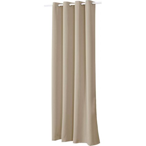 WOLTU Thermovorhang Kälteschutz Verdunklungsvorhang Blickdicht mit Ösen, 250g/m² Dicke Thermogardine warm Hitzeschutz Wärmeisolierende Vorhänge für Wohnzimmer, Sand (1 Stück), 135x225 cm